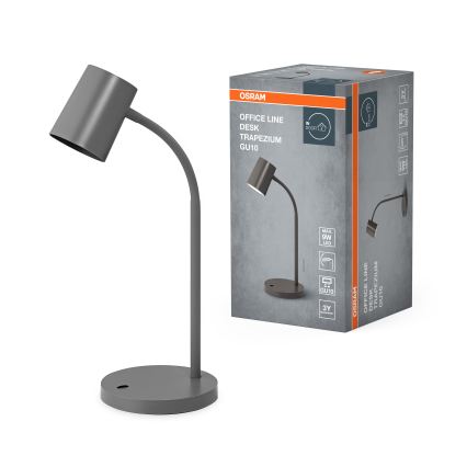 Osram - Lampka biurkowa DESK LINE 1xGU10/9W/230V szara