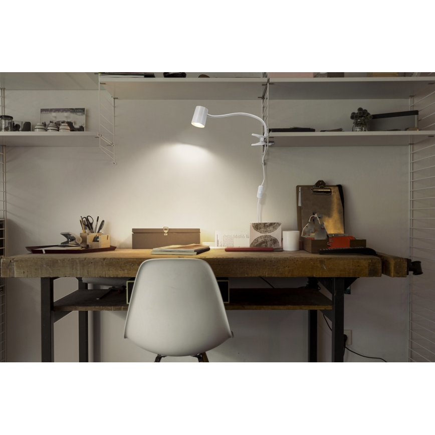 Osram - Lampka biurkowa z klipsem DESK LINE 1xGU10/9W/230V biała