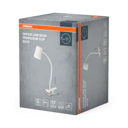 Osram - Lampka biurkowa z klipsem DESK LINE 1xGU10/9W/230V biała