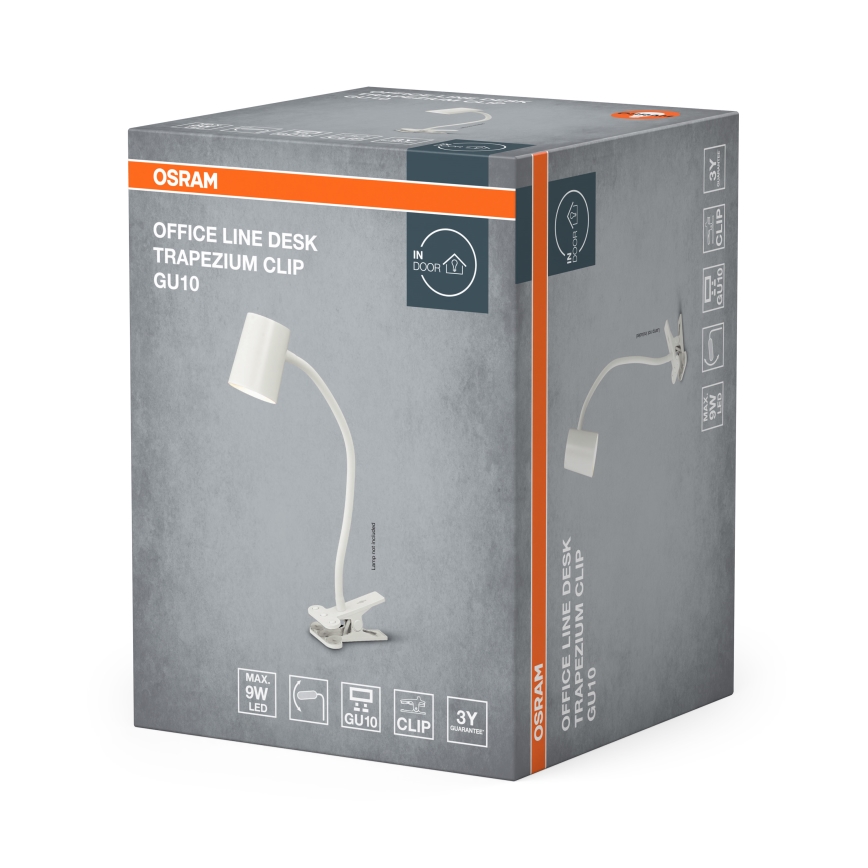 Osram - Lampka biurkowa z klipsem DESK LINE 1xGU10/9W/230V biała