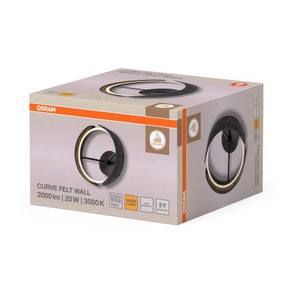 Osram - LED kinkiet DECOR CURVE LED/20W/230V szary