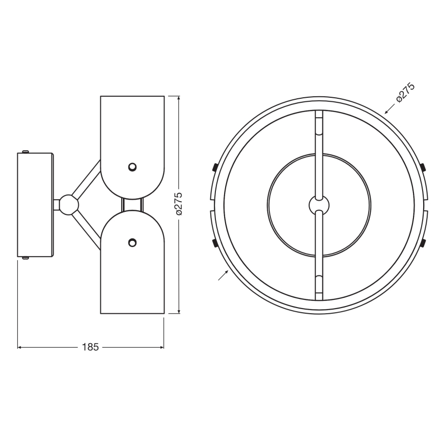 Osram - LED kinkiet DECOR CURVE LED/20W/230V szary