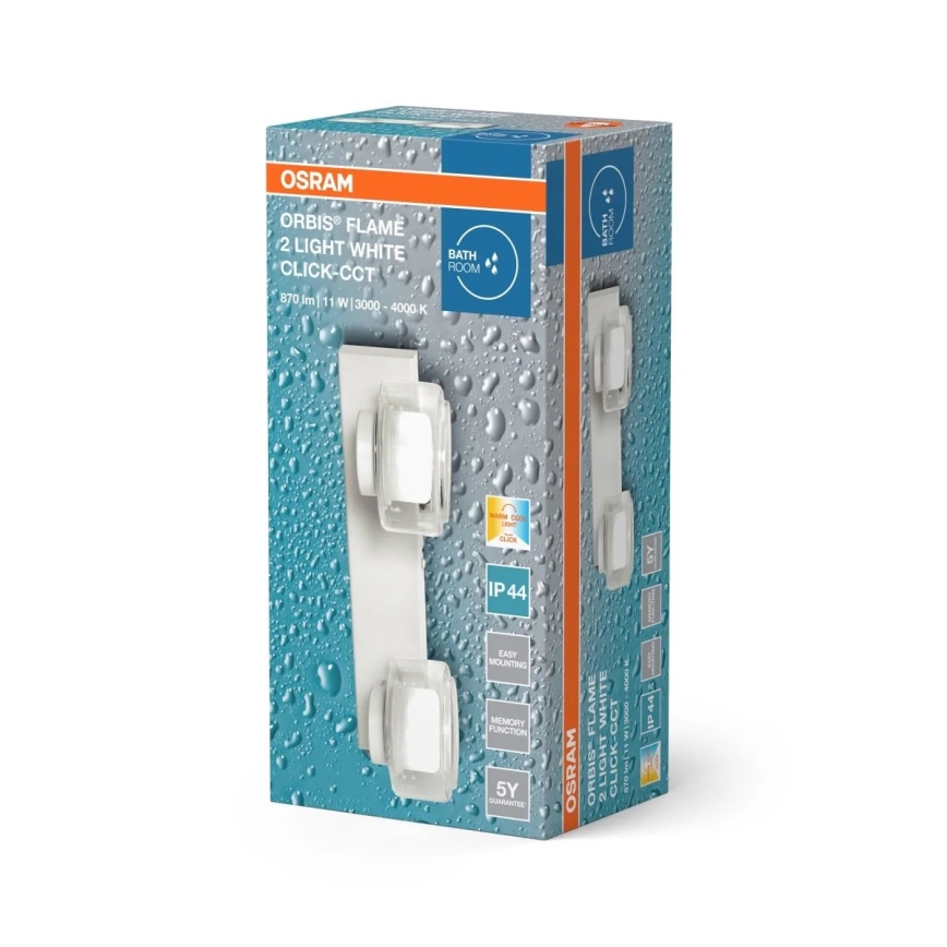 Osram - Oprawa ścienna LED do łazienki ORBIS FLAME 2xLED/5,5W/230V IP44 biała