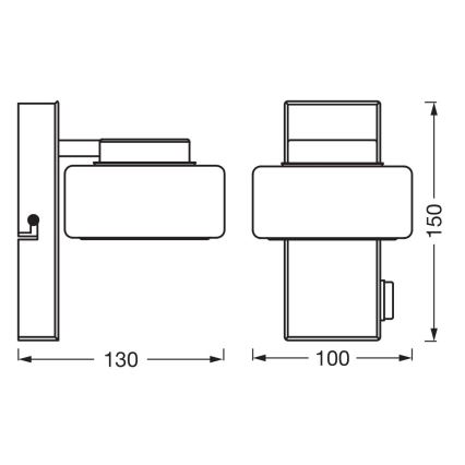 Osram - LED kinkiet łazienkowy ORBIS FLAME LED/5,5W/230V 3000/4000K IP44 biały