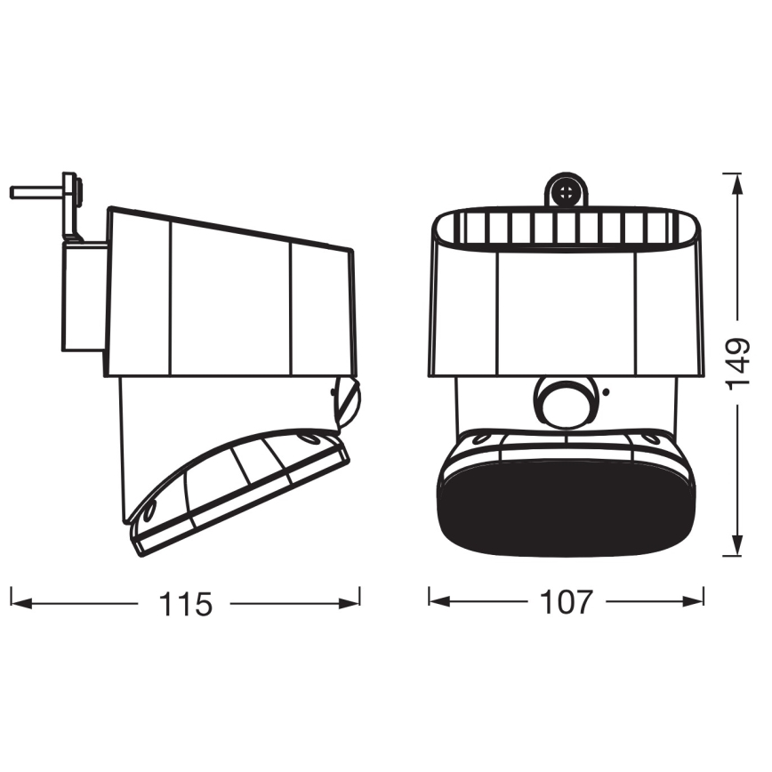 Osram - LED solarny kinkiet z czujnikiem ENDURA STYLE LED/10,3W/4,2V 2000 mAh IP54 antracyt