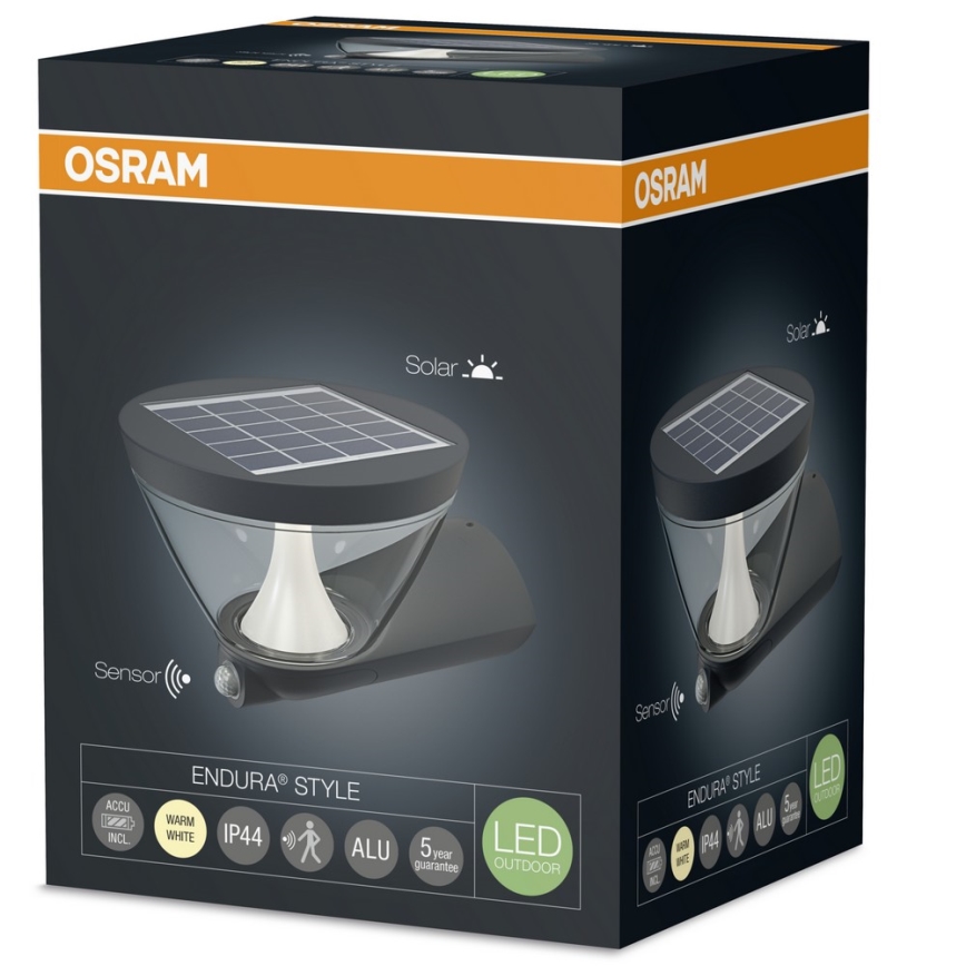 Osram - LED Kinkiet solarny ENDURA LED/5W/ IP44 czarny