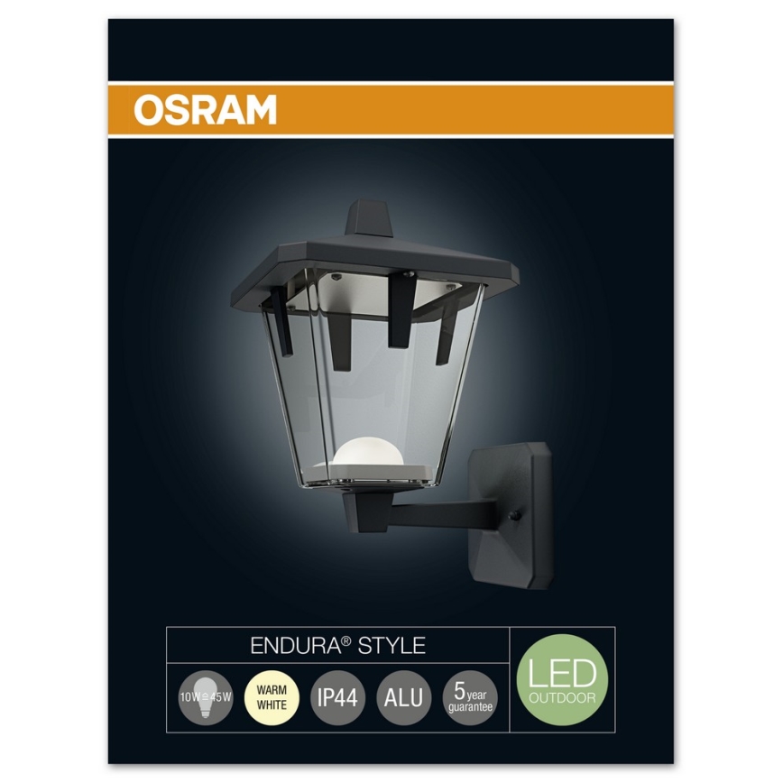 Osram - LED Kinkiet zewnętrzny ENDURA LED/10W/230V IP44 czarny