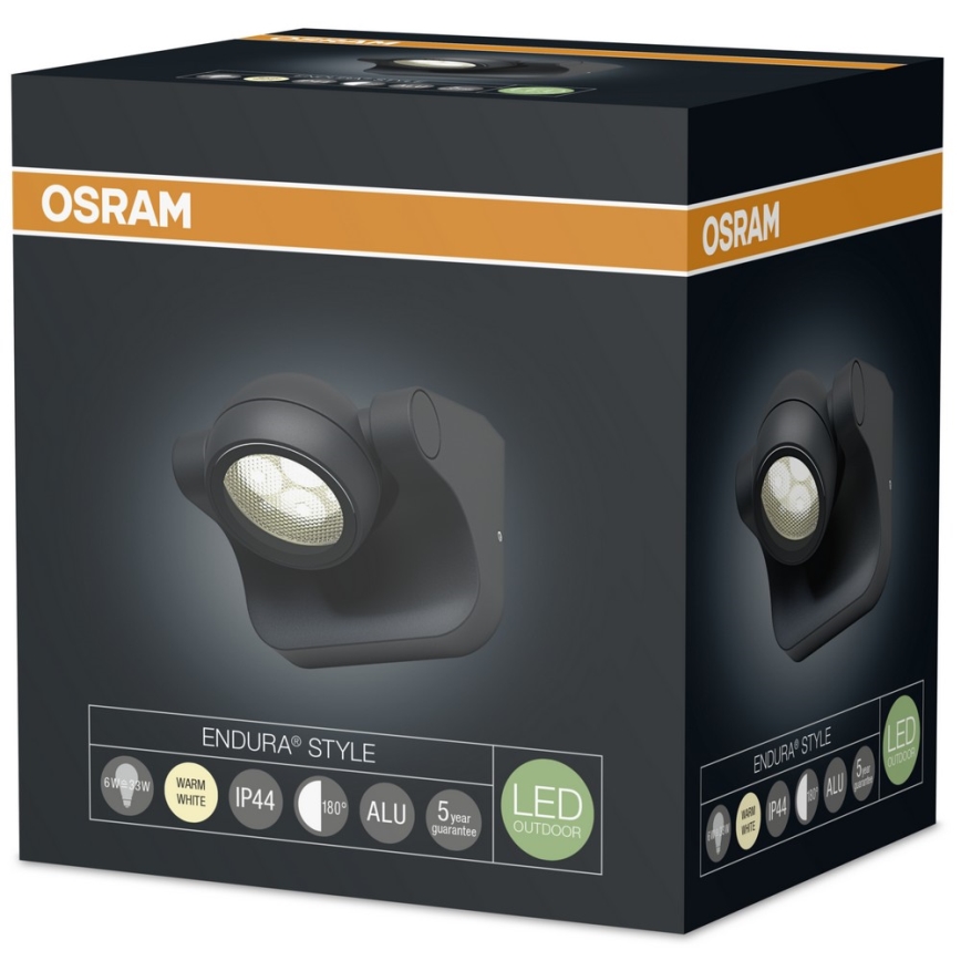 Osram - LED Kinkiet zewnętrzny ENDURA LED/6W/230V IP44 czarny