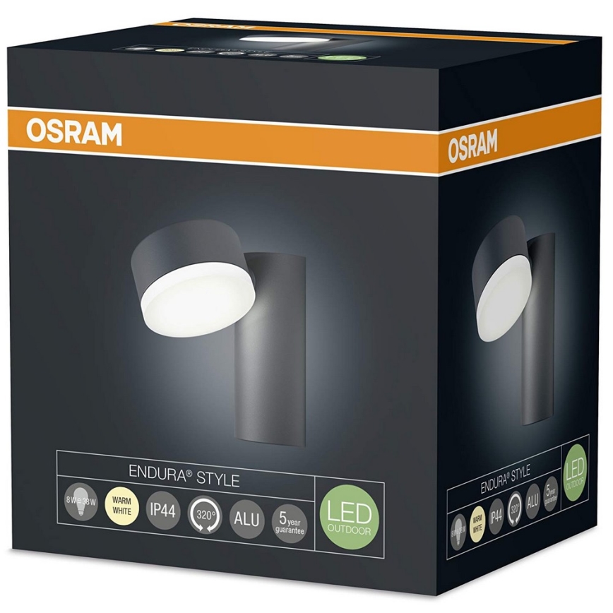Osram - LED Kinkiet zewnętrzny ENDURA LED/8W /230V IP44 czarny 