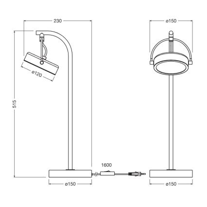 Osram - Lampa biurkowa LED DECOR PUCK LED/11W/230V CRI 90 czarna