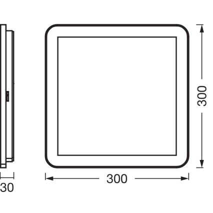 Osram - LED Oprawa sufitowa do łazienki ORBIS DISC LED/22W/230V 3000/4000K 30x30 cm IP44 biała