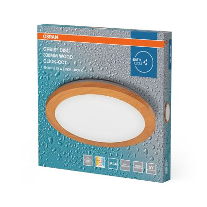 Osram - Plafon łazienkowy LED ORBIS DISC LED/22W/230V 3000/4000K śr. 30 cm IP44 brązowy