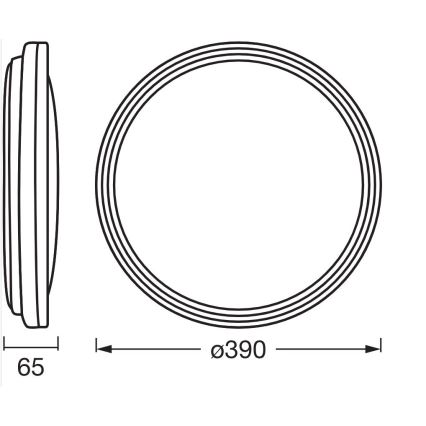 Osram - LED lampa sufitowa ORBIS HELMAN LED/24W/230V śr. 39 cm srebrna