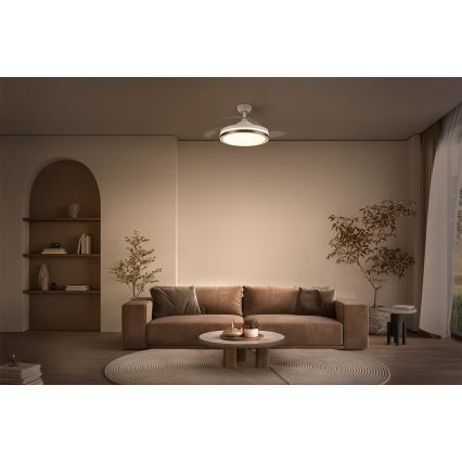 Osram - Lampa sufitowa LED z wentylatorem LED/66W/230V 3000/4000/6500K biała + pilot zdalnego sterowania