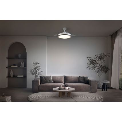 Osram - Lampa sufitowa LED z wentylatorem LED/66W/230V 3000/4000/6500K biała + pilot zdalnego sterowania