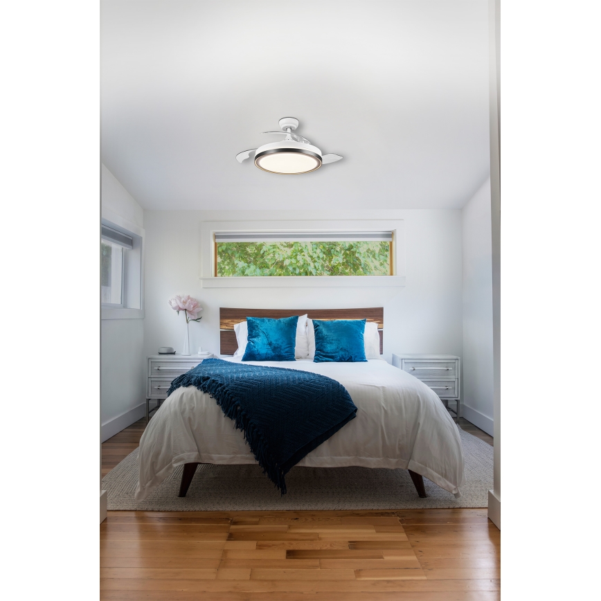 Osram - Lampa sufitowa LED z wentylatorem LED/66W/230V 3000/4000/6500K biała + pilot zdalnego sterowania