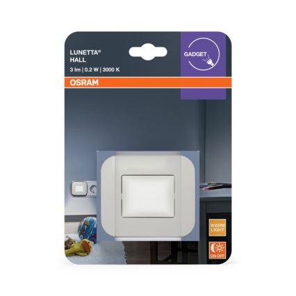 Osram - LED lampka nocna z czujnikiem zmierzchu LUNETTA LED/0,2W/230V