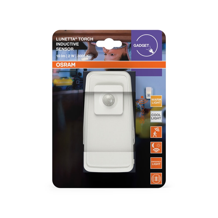 Osram - LED lampka orientacyjna do gniazdka z czujnikiem LUNETTA LED/2W/230V