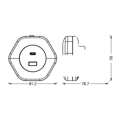 Osram - LED lampka orientacyjna do gniazdka z USB LUNETTA LED/15W/230V biała