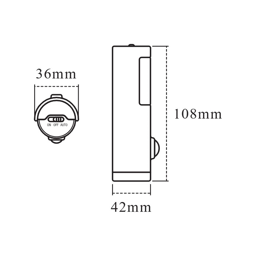 Osram - LED lampka orientacyjna z czujnikiem NIGHTLUX LED/0,35W/3xAAA IP54 srebrna