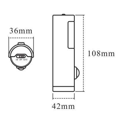 Osram - Lampka orientacyjna LED z czujnikiem ruchu i zmierzchu NIGHTLUX LED/0,35W/3xAAA IP54 biała