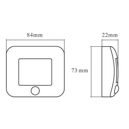 Osram - Oprawa orientacyjna LED z czujnikiem NIGHTLUX LED/0,3W/3xAAA IP54 srebrna