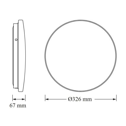 Osram - Oprawa sufitowa LED do łazienki CEILING ROUND LED/18W/230V 6500K śr. 33 cm IP44 biała