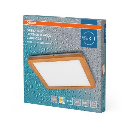 Osram - LED oprawa sufitowa do łazienki ORBIS DISC LED/22W/230V 3000/4000K 30x30 cm IP44 brązowa