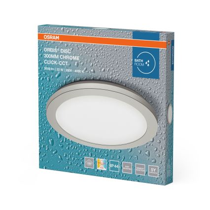 Osram - plafon LED do łazienki ORBIS DISC LED/22W/230V 3000/4000K średnica 30 cm IP44 matowy chrom