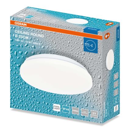 Osram - Plafon łazienkowy CEILING ROUND LED/12W/230V 4000K Ø 26 cm IP44 biały