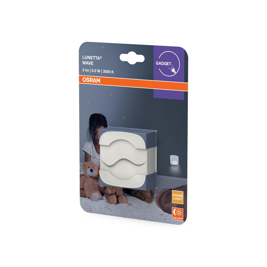 Osram - LED nocna lampka do gniazdka z czujnikiem zmierzchu LUNETTA LED/0,5W/230V