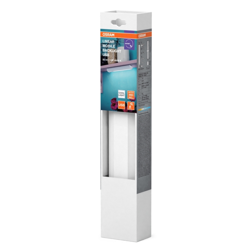 Osram - LED oprawa podszafkowa z czujnikiem MOBILE LED/1W/3,7V 500 mAh 20 cm