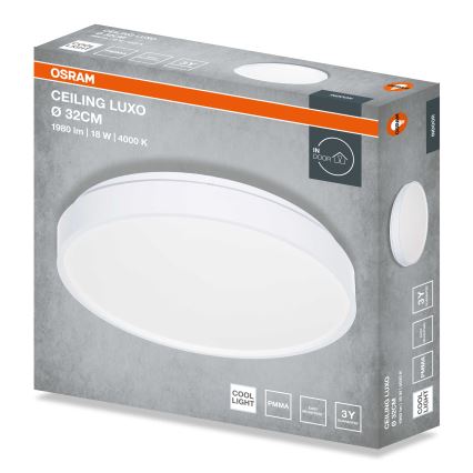 Osram - LED oprawa sufitowa CEILING LUXO LED/18W/230V śr. 32 cm biała