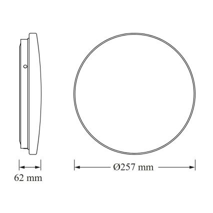 Osram - LED oprawa sufitowa do łazienki CEILING ROUND LED/12W/230V 6500K Ø 26 cm IP44, biała