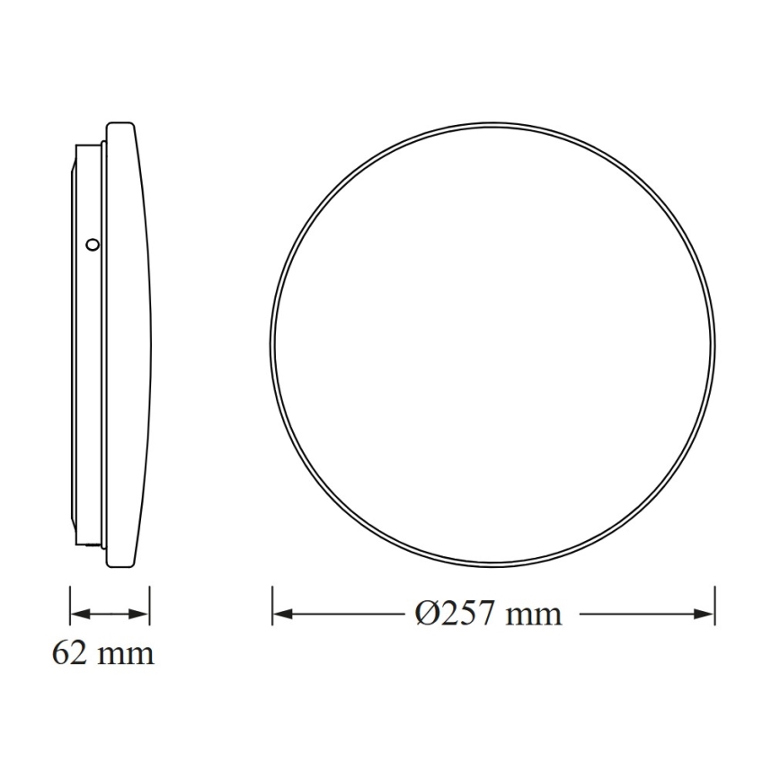 Osram - LED oprawa sufitowa do łazienki CEILING ROUND LED/12W/230V 6500K Ø 26 cm IP44, biała