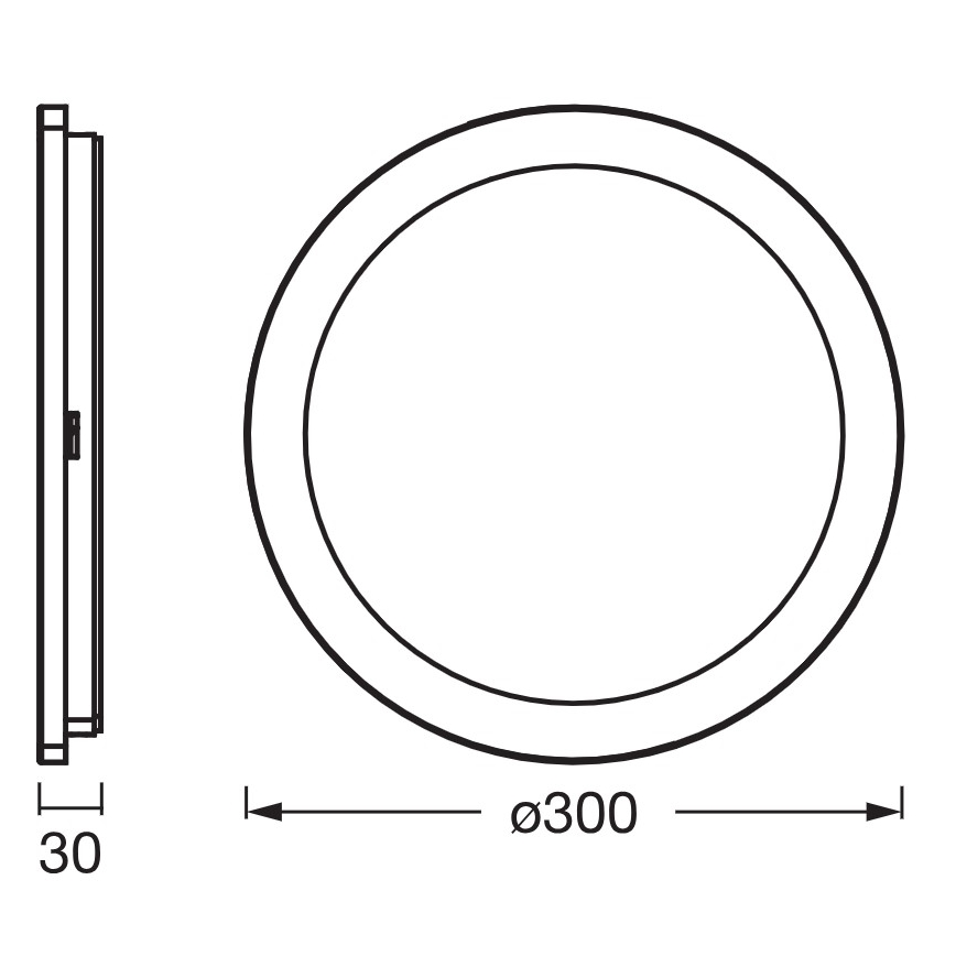 Osram - LED plafon łazienkowy ORBIS DISC LED/22W/230V 3000/4000K śr. 30 cm IP44 biały