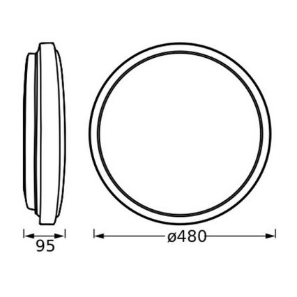 Osram - LED oprawa sufitowa ORBIS LONDON LED/36W/230V śr. 48 cm biała