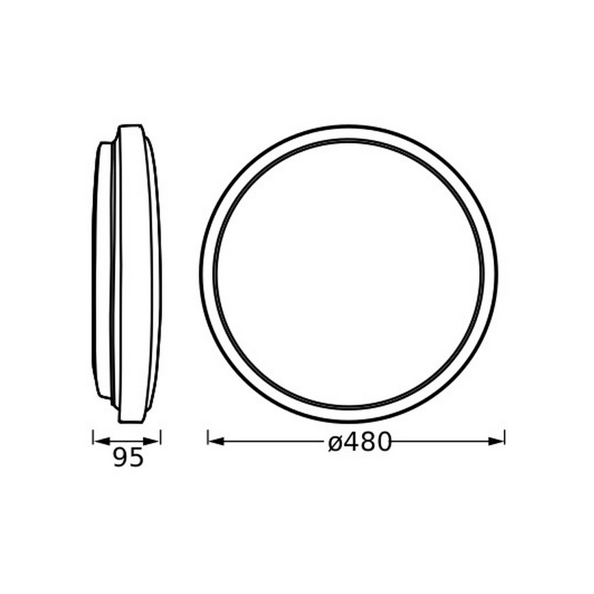 Osram - LED oprawa sufitowa ORBIS LONDON LED/36W/230V śr. 48 cm biała
