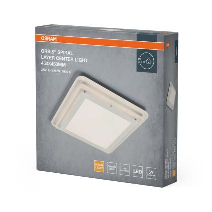 Osram - LED oprawa sufitowa ORBIS SPIRAL LED/26W/230V 45x45 cm biała