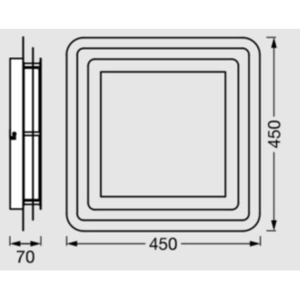 Osram - LED oprawa sufitowa ORBIS SPIRAL LED/26W/230V 45x45 cm biała