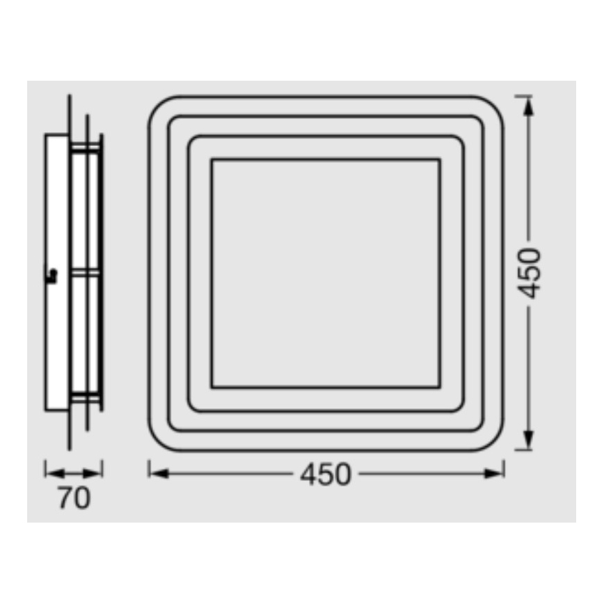 Osram - LED oprawa sufitowa ORBIS SPIRAL LED/26W/230V 45x45 cm biała