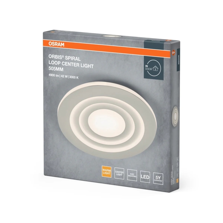 Osram - LED oprawa sufitowa ORBIS SPIRAL LED/42W/230V śr. 50,5 cm biała