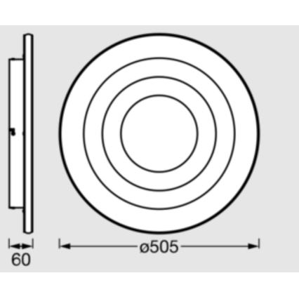 Osram - LED oprawa sufitowa ORBIS SPIRAL LED/42W/230V śr. 50,5 cm biała