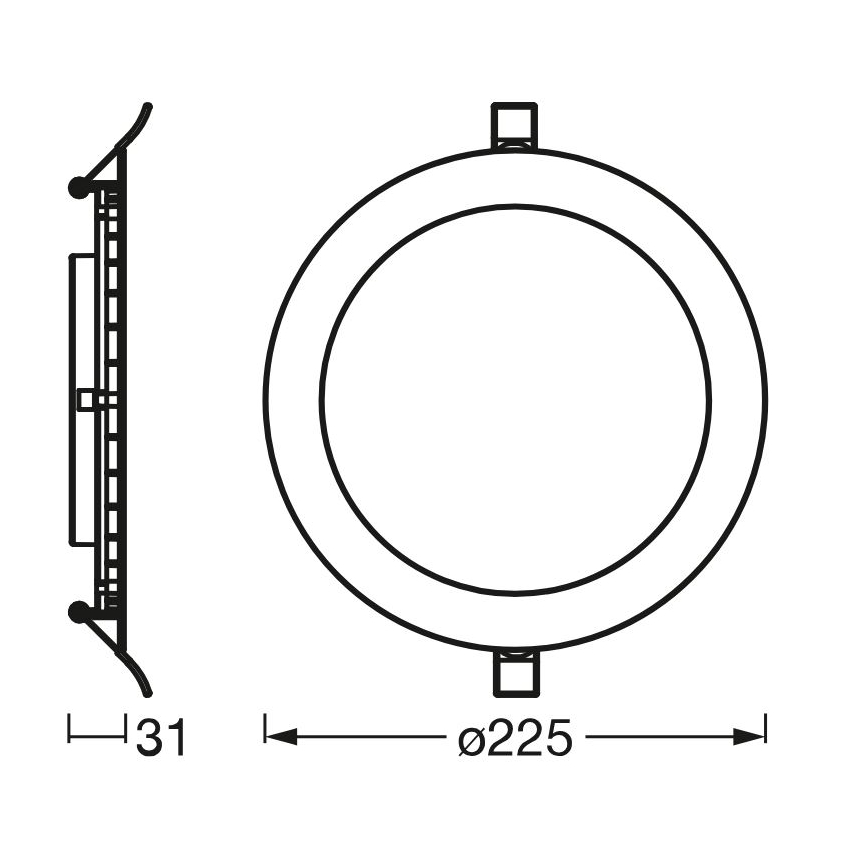 Osram - LED Oprawa wpuszczana SLIM LED/22W/230V 3000K