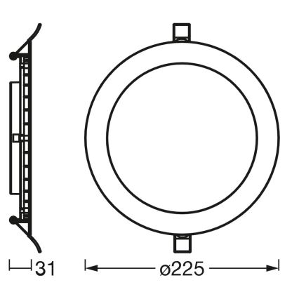 Osram - LED Oprawa wpuszczana SLIM LED/22W/230V 6500K