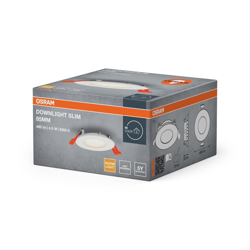 Osram - LED oprawa wpuszczana SLIM LED/4,5W/230V 3000K