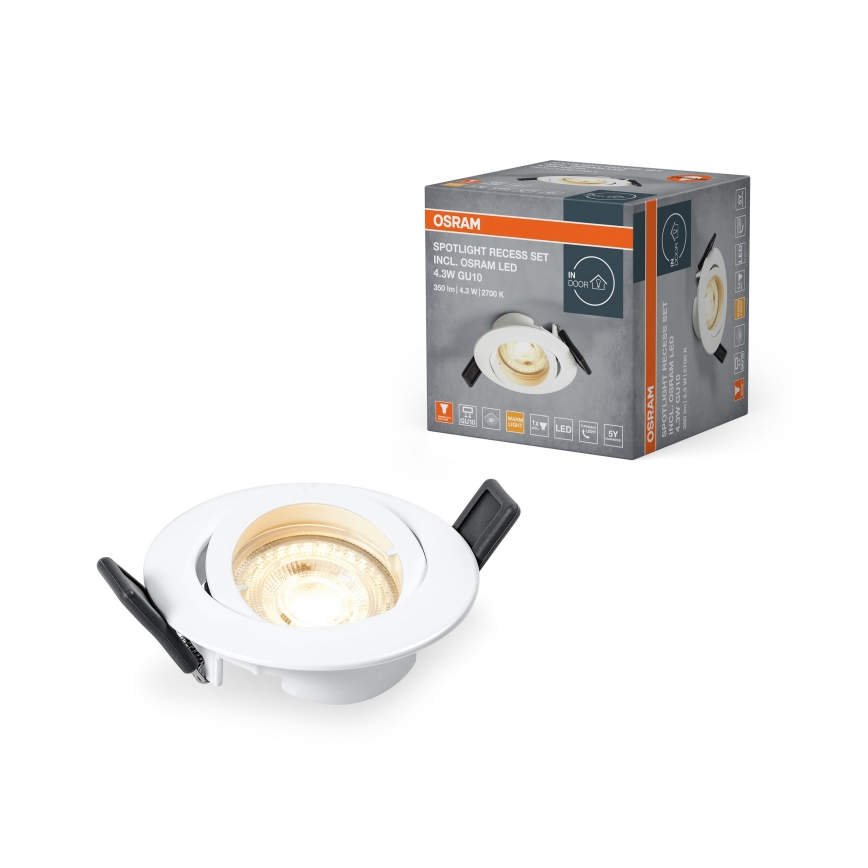 Osram - LED oprawa wpuszczana SPOT 1xGU10/4,3W/230V 2700K CRI 90 biała