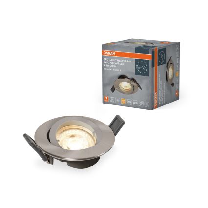 Osram - LED oprawa wpuszczana SPOT 1xGU10/4,3W/230V 2700K CRI 90 chrom matowy