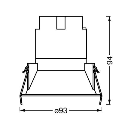 Osram - Oprawa sufitowa wpuszczana SPOT TWIST LED/10W/230V 3000K śr. 9,3 cm biała/czarna