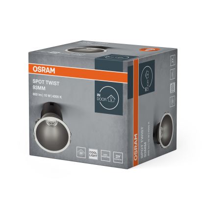 Osram - Oprawa wpuszczana SPOT TWIST LED/10W/230V 4000K Ø 9,3 cm biały/srebrny
